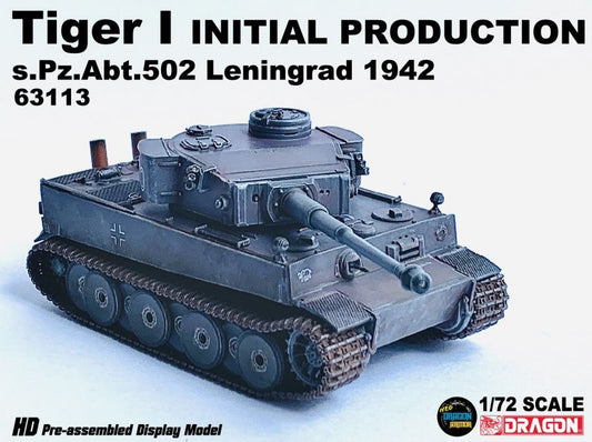 Tiger I INITIAL PRODUCTION s.Pz.Abt.502 Leningrad 1942 DRAGON ARMOR 1/72 63113