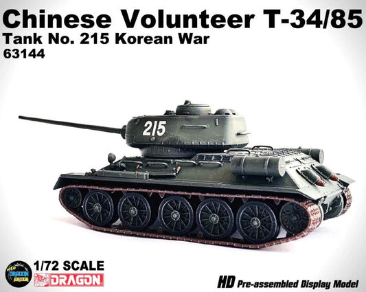 Chinese Volunteer T-34/85 no. 215 Korean War Dragon Armor 1/72 63144