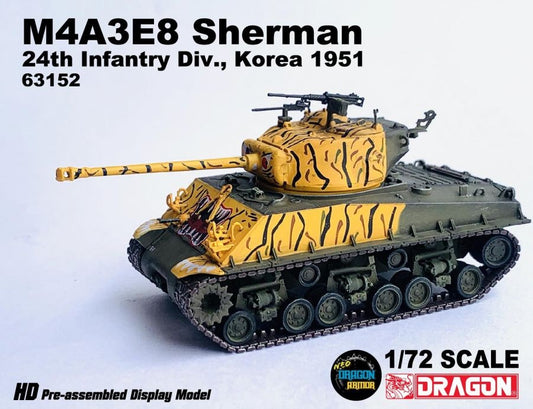 M4A3E8 Sherman 24th Infantry Div. Korea 1951 DRAGON ARMOR 1/72 63152