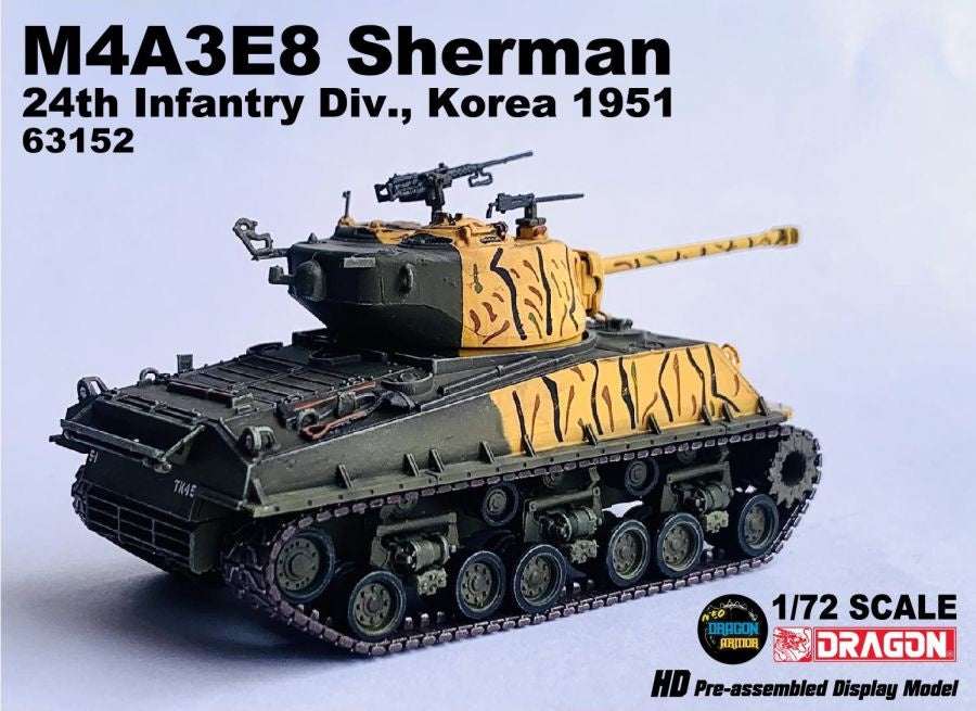 M4A3E8 Sherman 24th Infantry Div. Korea 1951 DRAGON ARMOR 1/72 63152