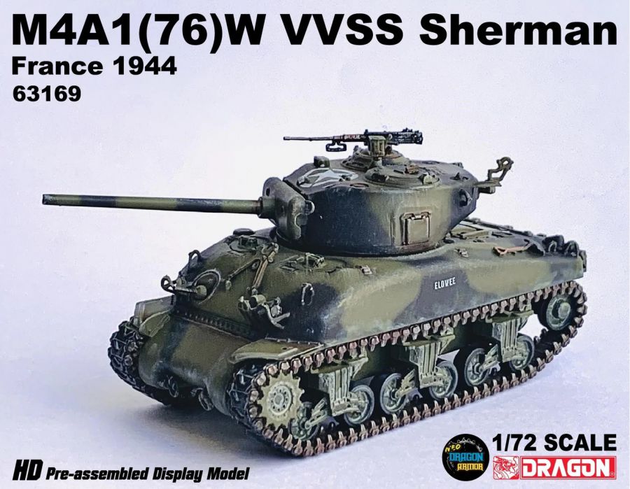 M4A1(76)W VVSS Sherman France 1944 DRAGON ARMOR 1:72 63169