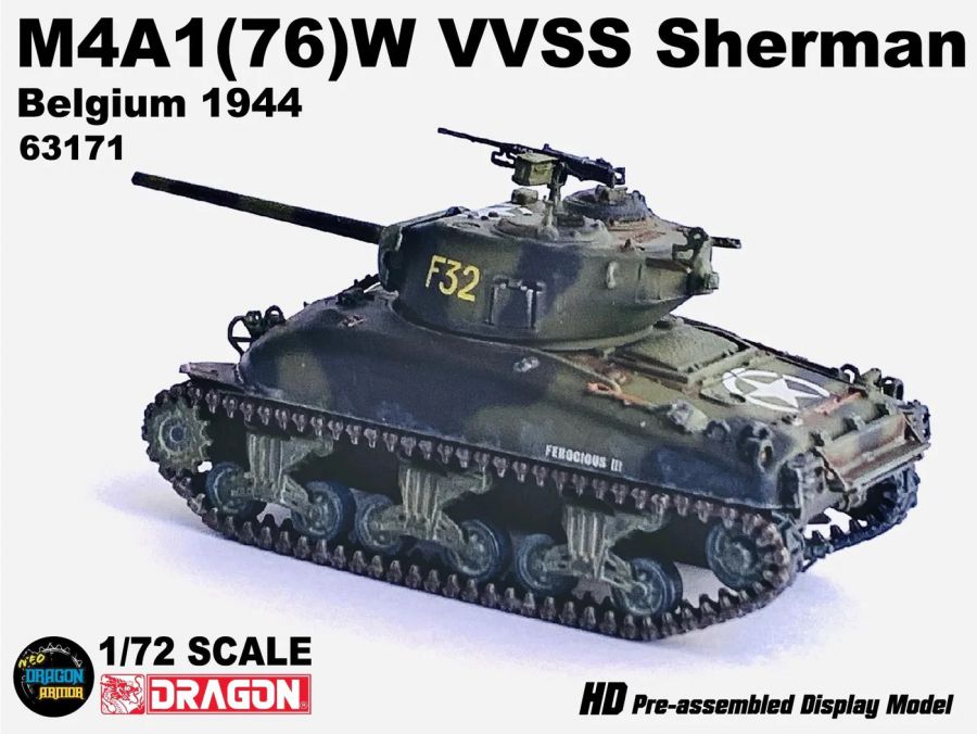 M4A1(76)W VVSS Sherman Belgium 1944 DRAGON ARMOR 1:72 63171