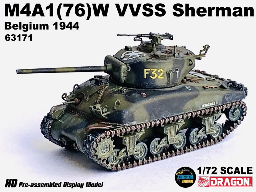 M4A1(76)W VVSS Sherman Belgium 1944 DRAGON ARMOR 1:72 63171