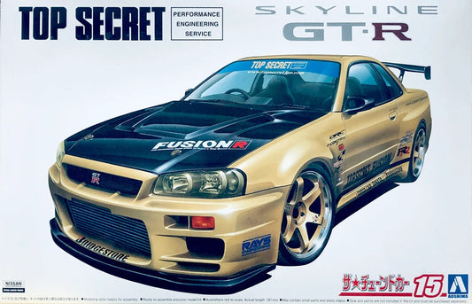 TOP SECRET SKYLINE GT-R Aoshima 1:24 plastic kit 05984