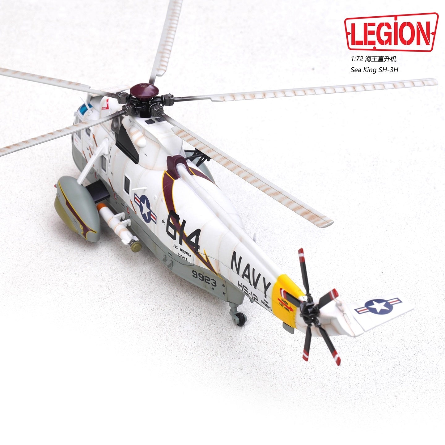 Sikorsky SH-3H Sea King USN HS-12 Wyverns, NF614 LEGION 1/72 14055LD