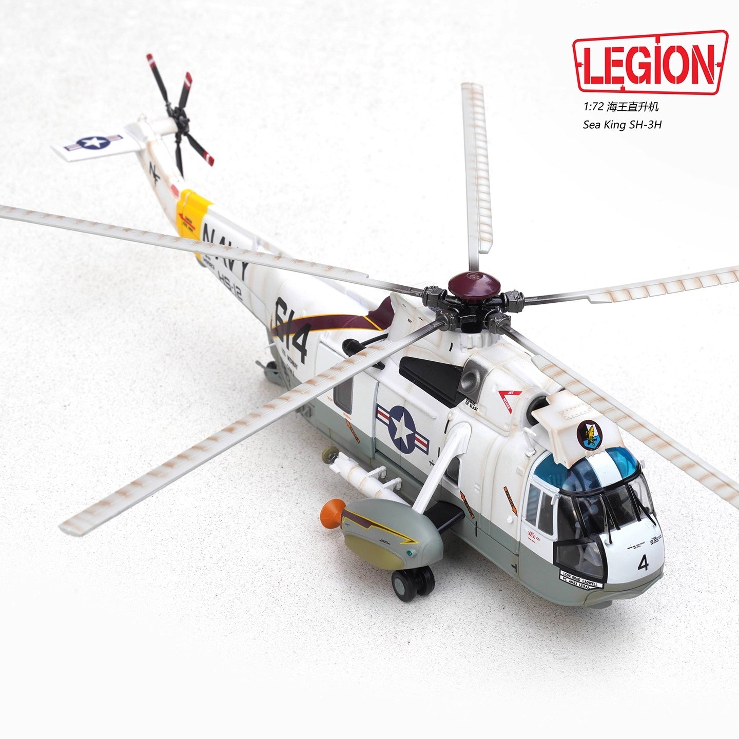 Sikorsky SH-3H Sea King USN HS-12 Wyverns, NF614 LEGION 1/72 14055LD