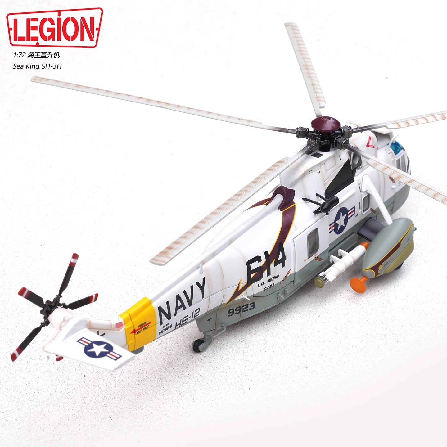 Sikorsky SH-3H Sea King USN HS-12 Wyverns, NF614 LEGION 1/72 14055LD