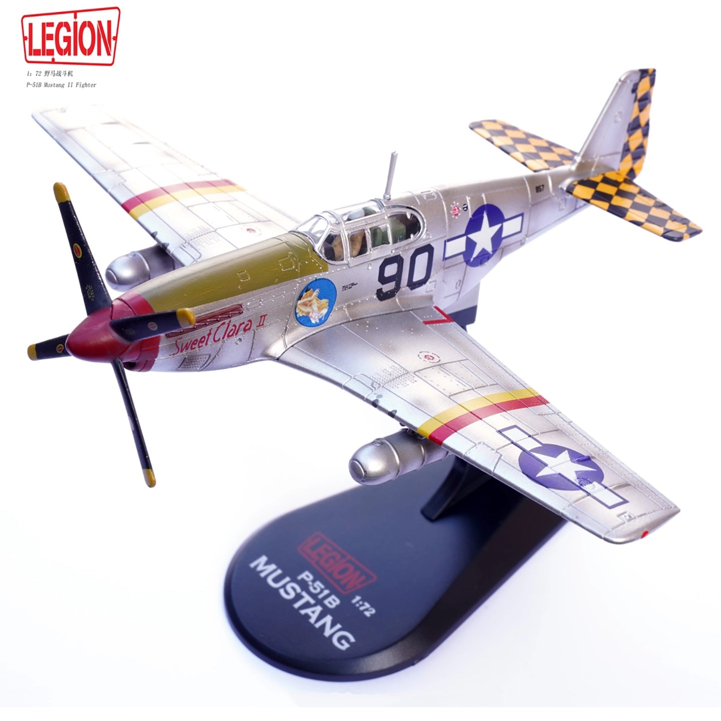 P-51B Mustang II Fighter, Sweet Claro II, 319th FS, 325th FG, 1945 LEGION 1:72 14606LE