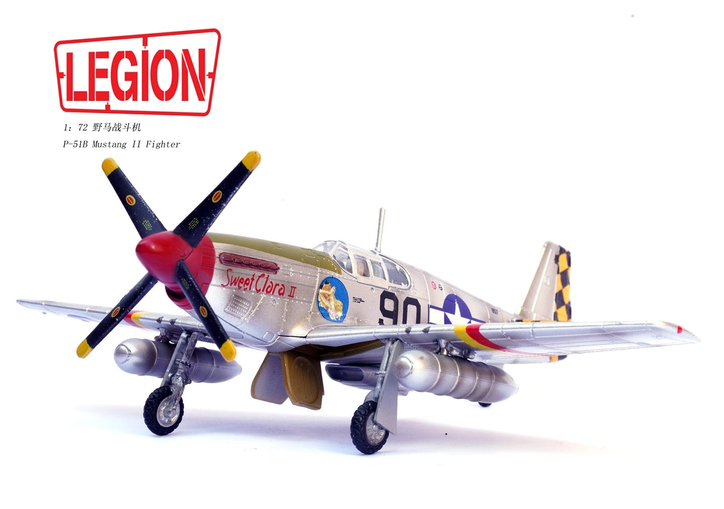 P-51B Mustang II Fighter, Sweet Claro II, 319th FS, 325th FG, 1945 LEGION 1:72 14606LE