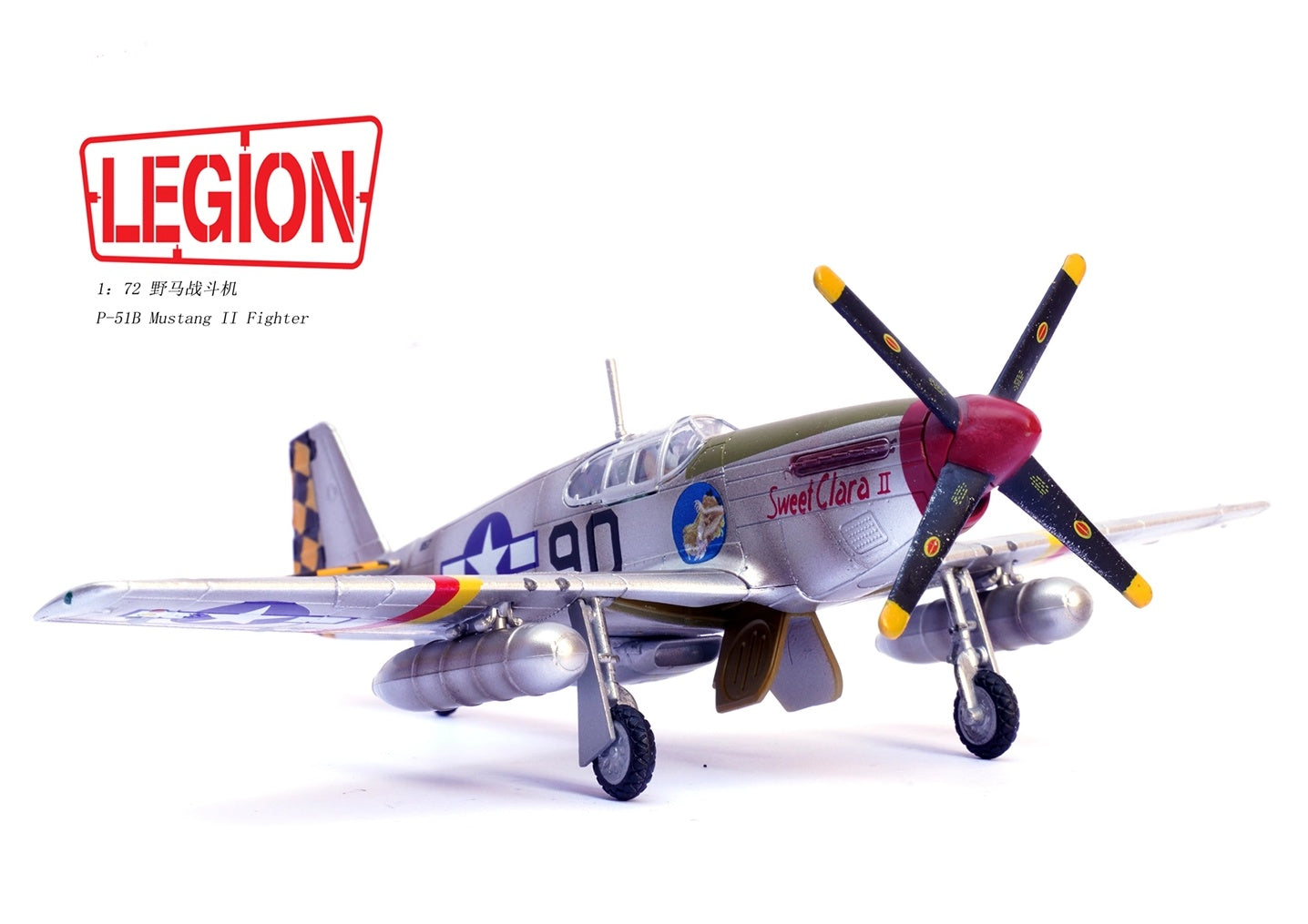 P-51B Mustang II Fighter, Sweet Claro II, 319th FS, 325th FG, 1945 LEGION 1:72 14606LE