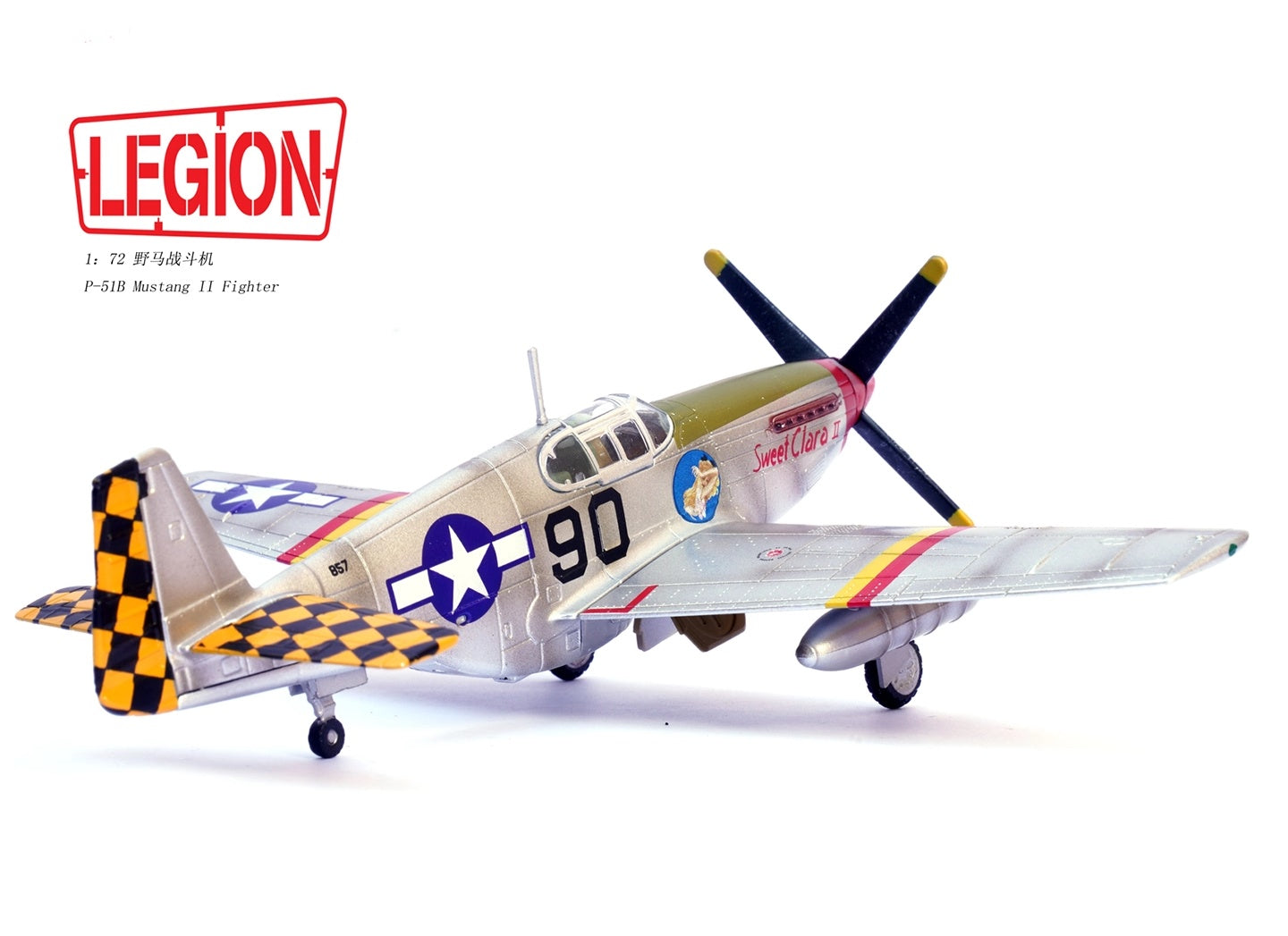 P-51B Mustang II Fighter, Sweet Claro II, 319th FS, 325th FG, 1945 LEGION 1:72 14606LE