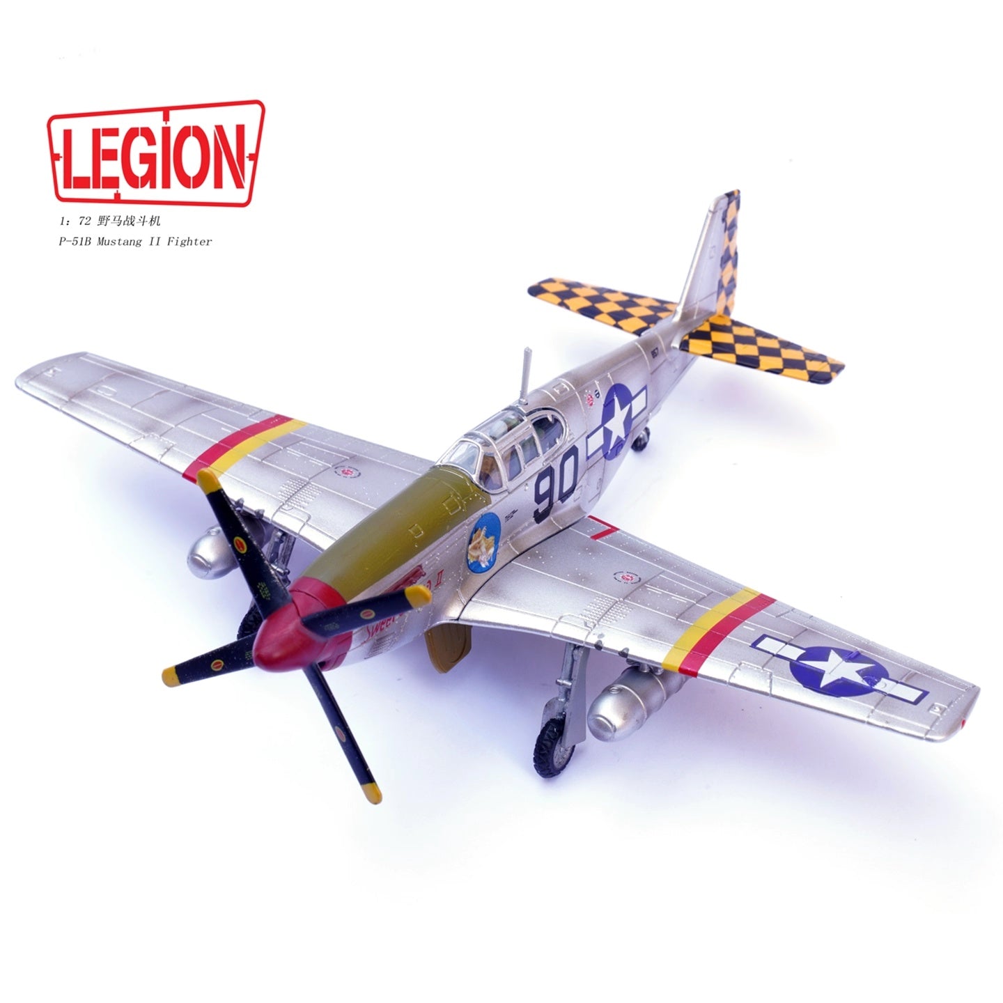 P-51B Mustang II Fighter, Sweet Claro II, 319th FS, 325th FG, 1945 LEGION 1:72 14606LE