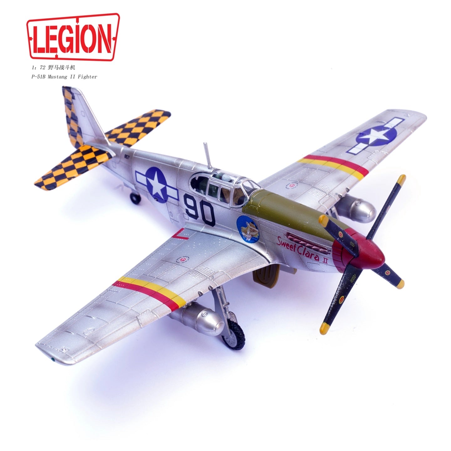 P-51B Mustang II Fighter, Sweet Claro II, 319th FS, 325th FG, 1945 LEGION 1:72 14606LE
