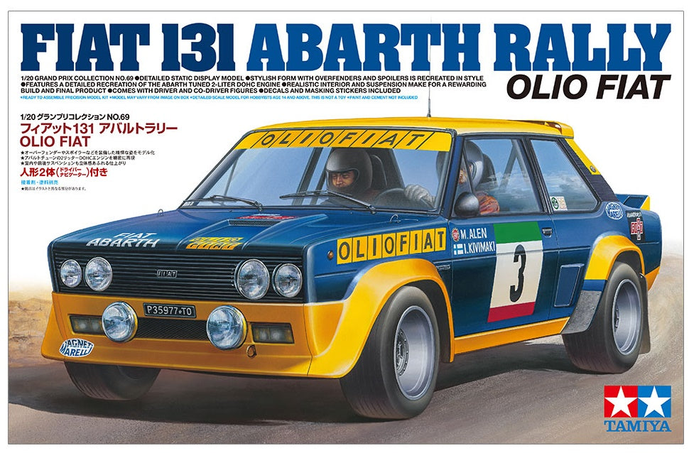 131 ABARTH RALLY OLIO FIAT Tamiya 1:20 plastic kit 20069