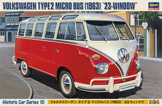 Volkswagen Type 2 Micro Bus (1963) '23-window' Hasegawa 1/24 plastic kit 21210