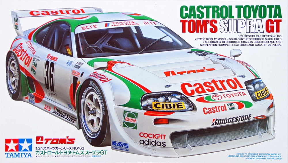Castrol Toyota Tom's Supra GT Tamiya 1/24 plastic kit 24163