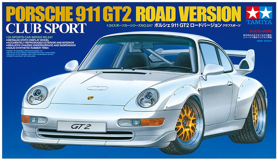 Porsche 911 GT2 Road Version Club Sport Tamiya 1/24 plastic kit 24247
