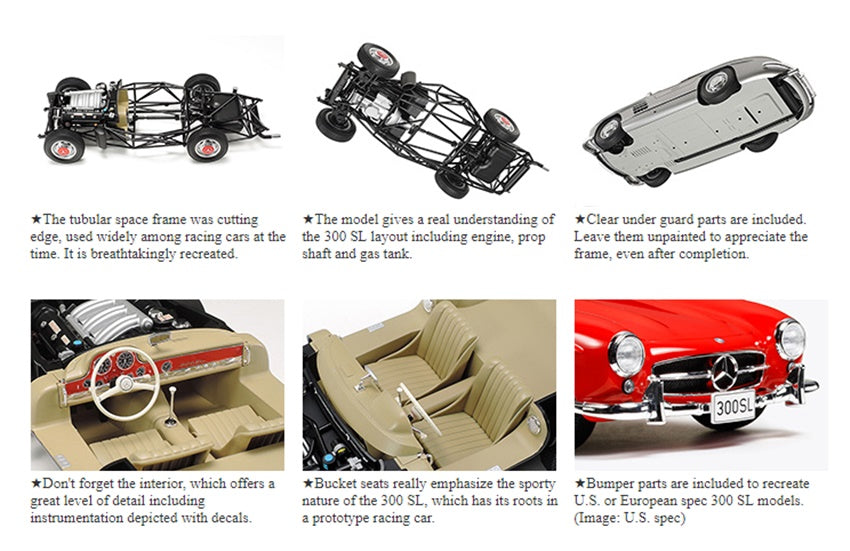 MERCEDES-BENZ 300 SL TAMIYA 1/24 plastic kit 24338