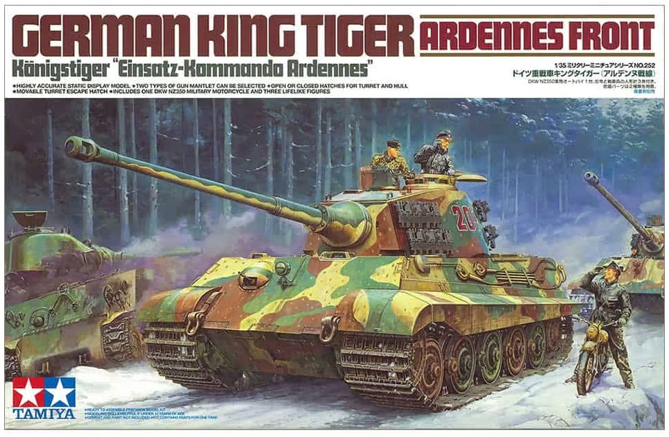 German King Tiger Ardennes Front Tamiya 1/35 plastic kit 35252