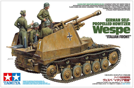 German Self-Propelled Howitzer Wespe "Italian Front" Tamiya 1/35 plastic kit 35358