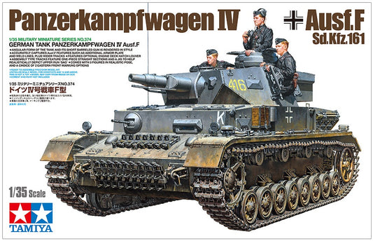 German Tank Panzerkampfwagen IV Ausf.F Tamiya 1/35 plastic kit 35374