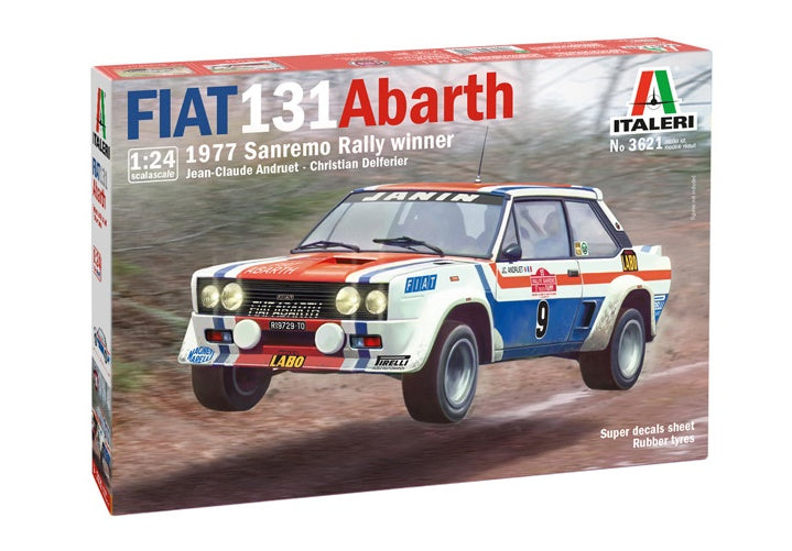 Fiat 131 Abarth 1977 Sanremo Rally Winner ITALERI 1:24 plastic kit 3621