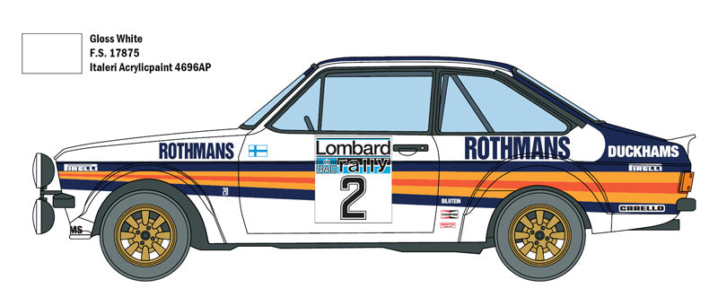 Ford Escort RS 1800 Mk.II Lombard RAC Rally ITALERI 1:24 plastic kit 3650