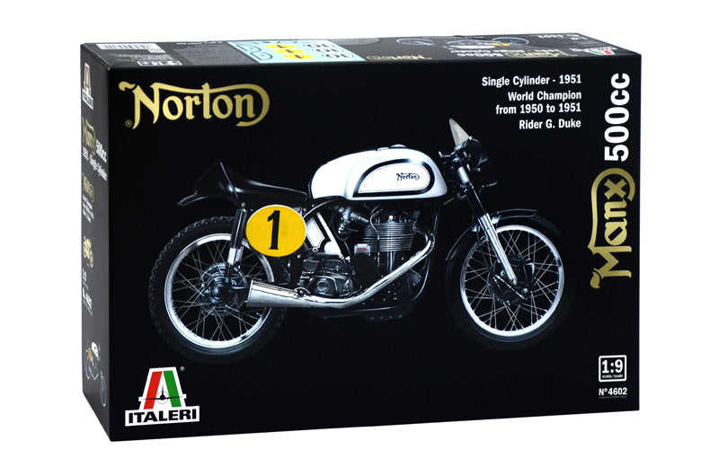 NORTON MANX 500cc 1951 ITALERI 1:9 plastic model kit 4602