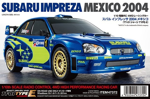 1/10 R/C Subaru Impreza Mexico 2004 TT-01E TAMIYA assembly kit 47372-60A
