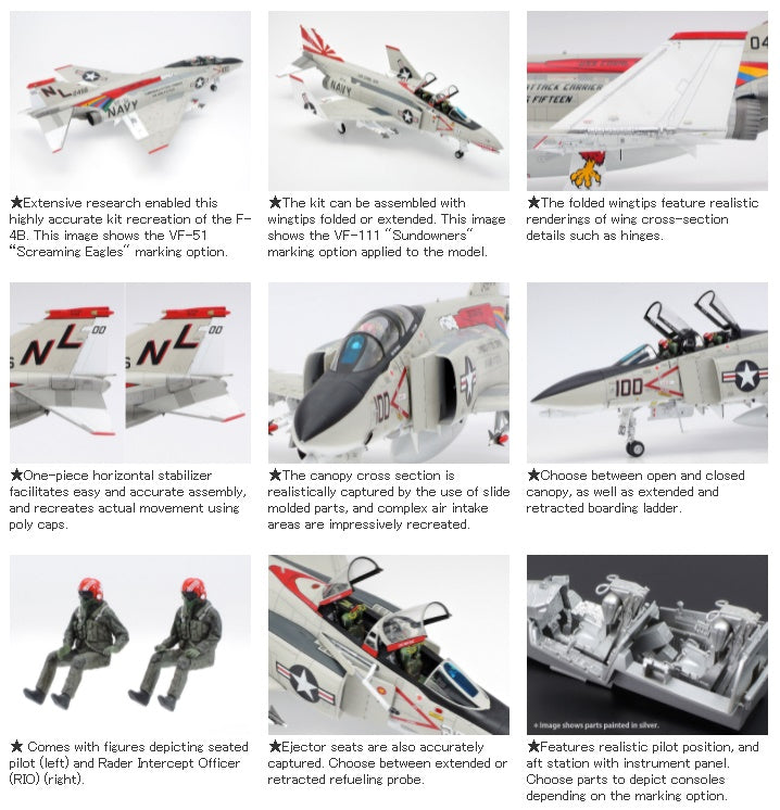 McDonnell Douglas F-4B Phantom II TAMIYA 1/48 plastic kit 61121