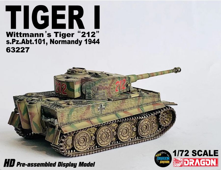 Tiger I Wittmann's Tiger "212" s.Pz.Abt.101, Normandy 1944 DRAGON 1/72 63227