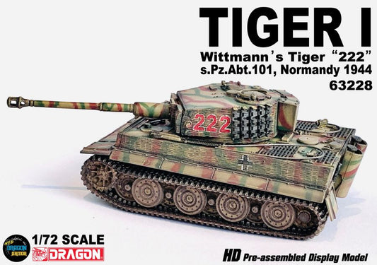 Tiger I Wittmann's Tiger ""222"" s.Pz.Abt.101, Normandy 1944 DRAGON 1/72 63228