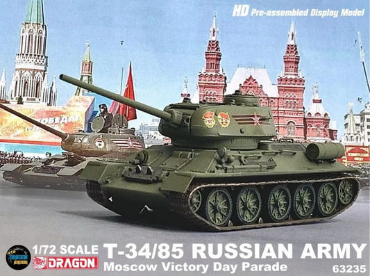 T34/85 Russian Army Moscow Victory Day Parade DRAGON 1/72 63235