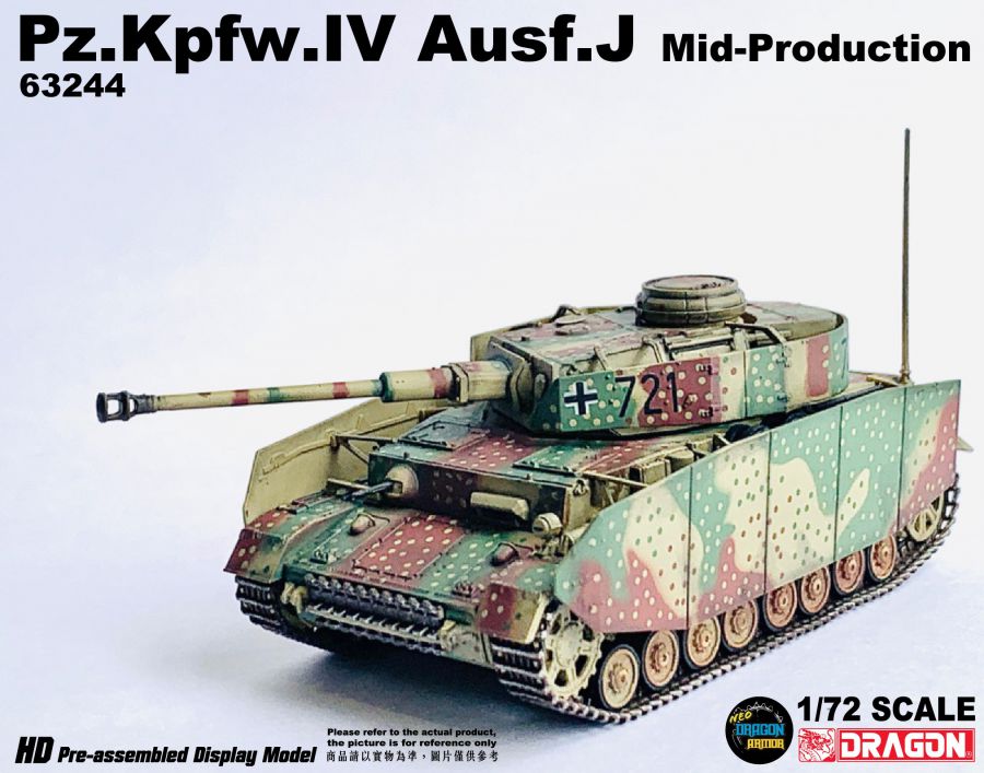 Pz.Kpfw.IV Ausf.J Mid Production Western Front 1944 DRAGON ARMOR 1/72 63244