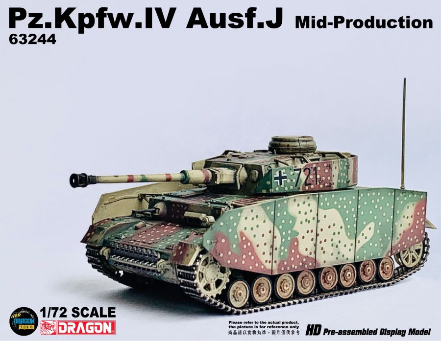 Pz.Kpfw.IV Ausf.J Mid Production Western Front 1944 DRAGON ARMOR 1/72 63244