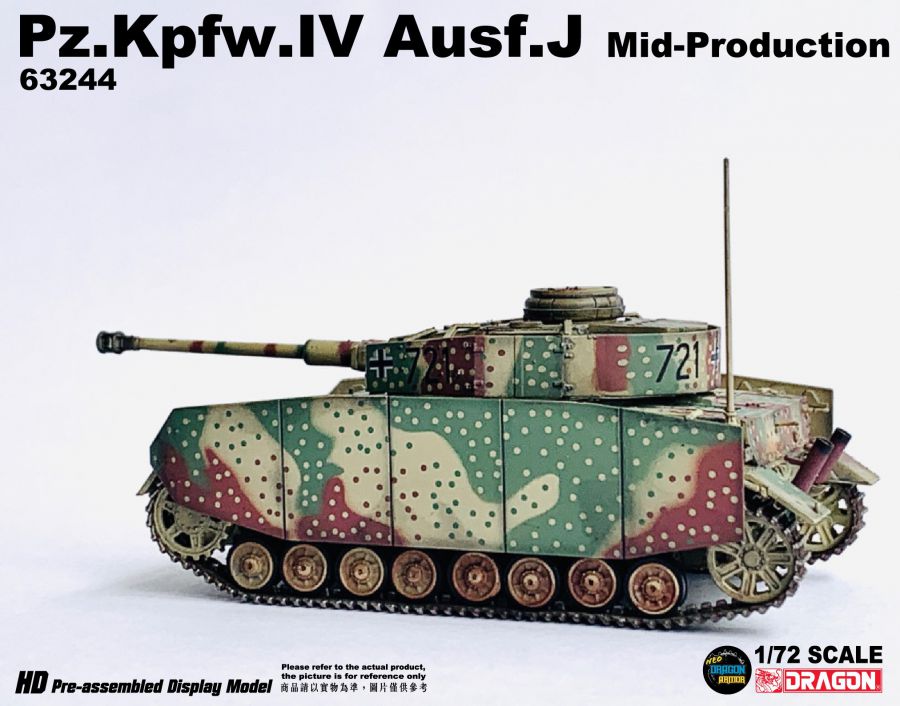 Pz.Kpfw.IV Ausf.J Mid Production Western Front 1944 DRAGON ARMOR 1/72 63244