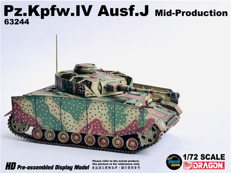 Pz.Kpfw.IV Ausf.J Mid Production Western Front 1944 DRAGON ARMOR 1/72 63244