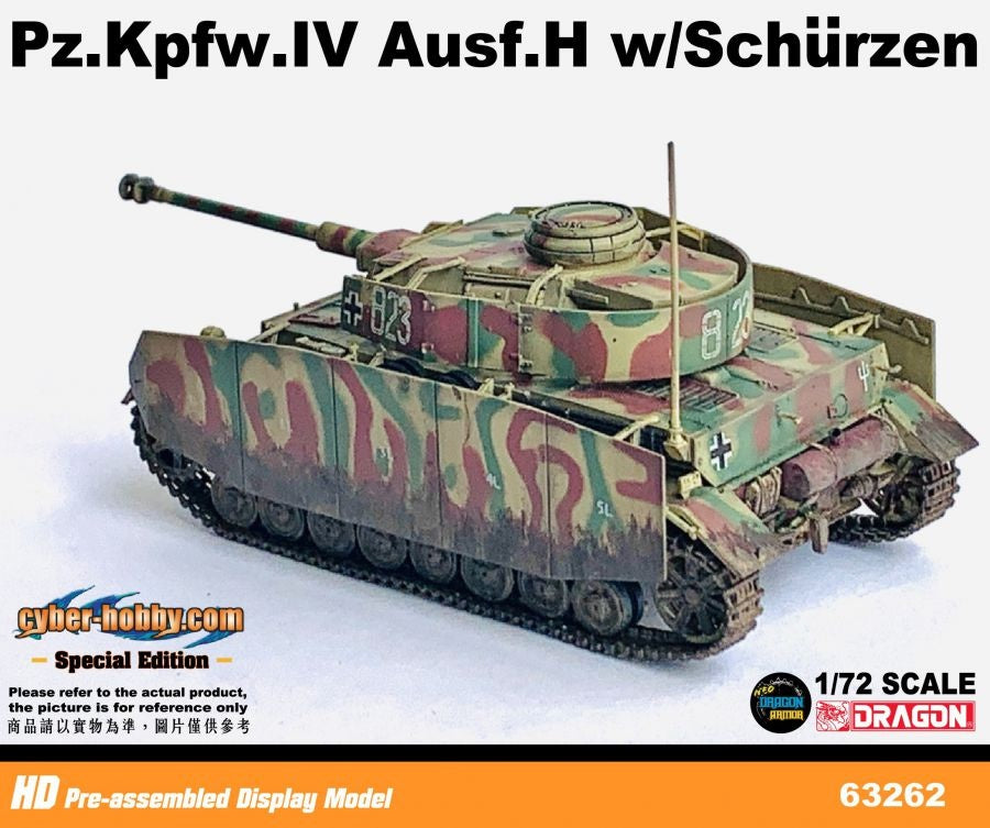 Pz.Kpfw.IV Ausf.H w/Schurzen (Muddy Version) TANK DRAGON ARMOR 1/72 63262