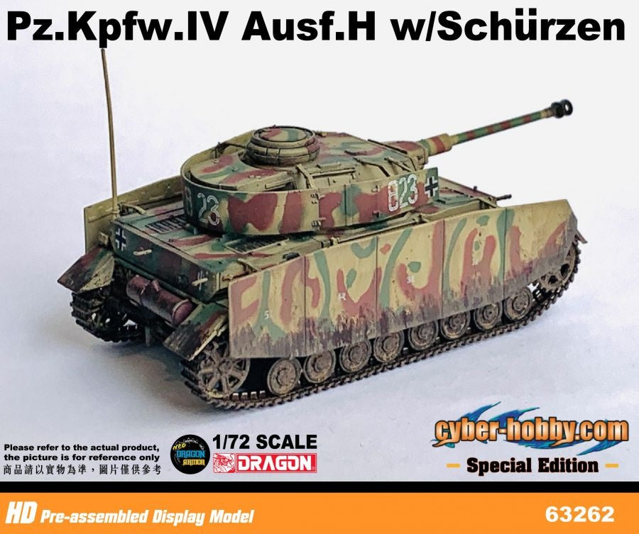 Pz.Kpfw.IV Ausf.H w/Schurzen (Muddy Version) TANK DRAGON ARMOR 1/72 63262