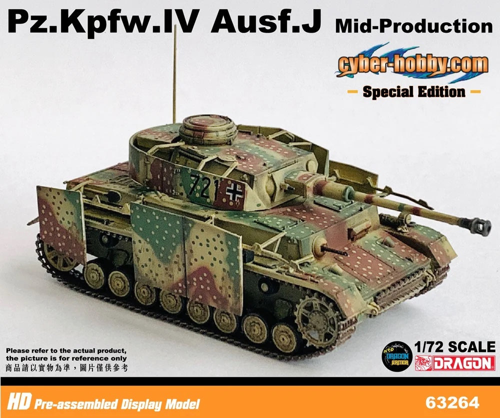 Pz.Kpfw.IV Ausf.J Mid-Production Western Front 1944 DRAGON 1/72 63264