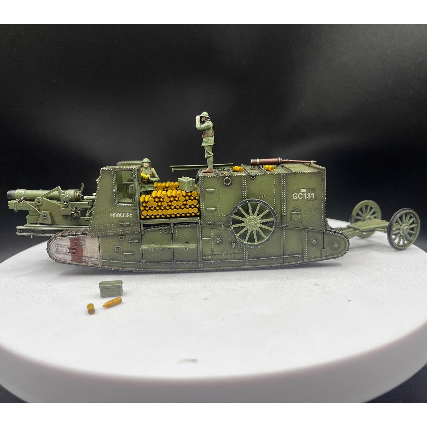 WWI British Gun Carrier Mark I AM Model 1/72 finished model