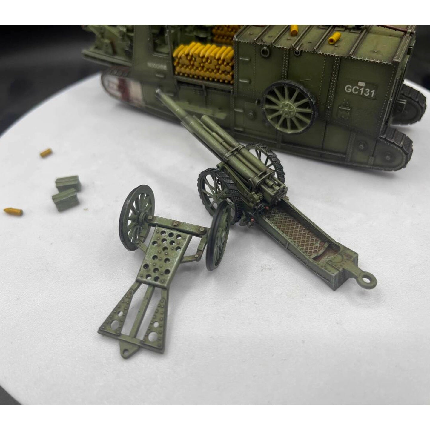 WWI British Gun Carrier Mark I AM Model 1/72 finished model