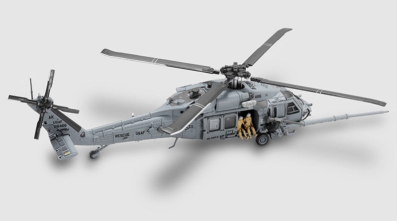 HH-60G PAVE HAWK USAF Alaska Air National Guard S14 1/100 die-cast model