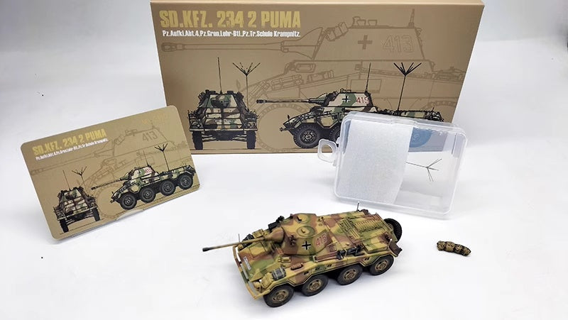 German SD.KFZ.234/2 PUMA #415 (covers closed) MODOU Model 1/72 MD72008C