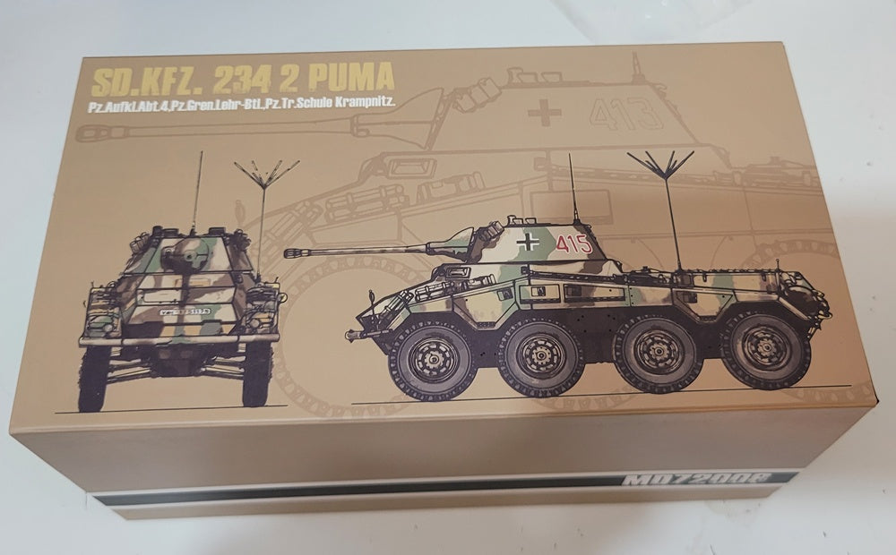 German SD.KFZ.234/2 PUMA #413 (turret covers opened) MODOU Model 1/72 MD72008O