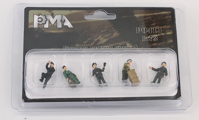 WWII German Armour Crew Set A PMA 1:72 painted figures P0411