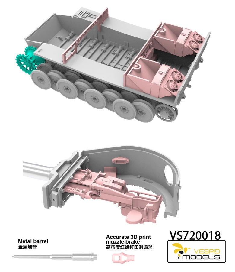 TIGER I Early Production Vespid Models 1:72 plastic kit VS720018