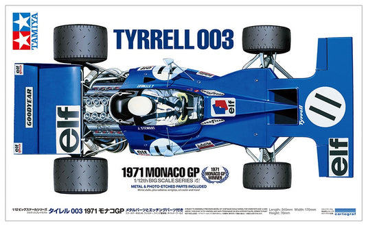 Tyrrell 003 1971 Monaco GP TAMIYA 1/12 plastic kit 12054