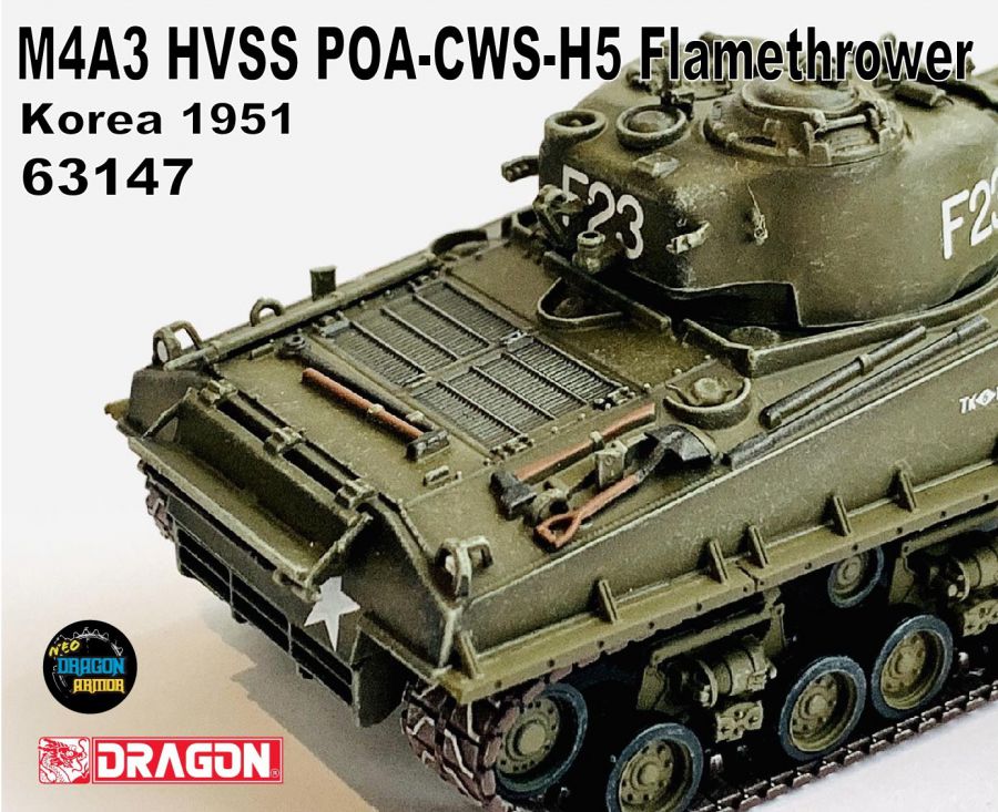 M4A3 HVSS POA-CWS-H5 Flamethrower Korea 1951 DRAGON ARMOR 1:72 63147