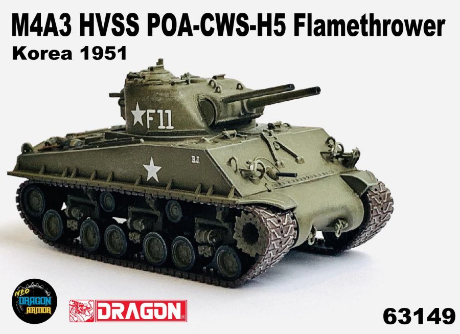 M4A3 HVSS POA-CWS-H5 Flamethrower Korea 1951 DRAGON ARMOR 1:72 63149